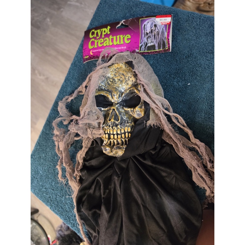 Totally Ghoul Crypt Creatures Halloween Zombie Mask Costume NOS KMart 8+